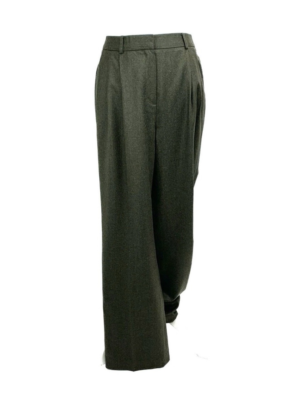 Brooks Brothers Women Wool Dress Pants Size 8 High Waist Pleated Wide Leg Lined
